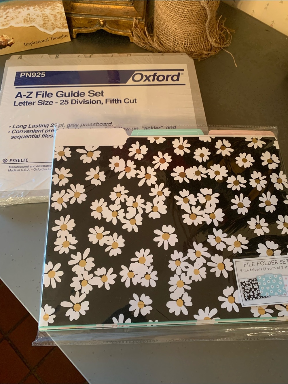 Oxford, NEW WITH TAGS, A-Z file guide set with FREE 9 pk file folders.